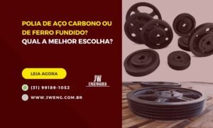 polia de aço carbono ou de ferro fundido