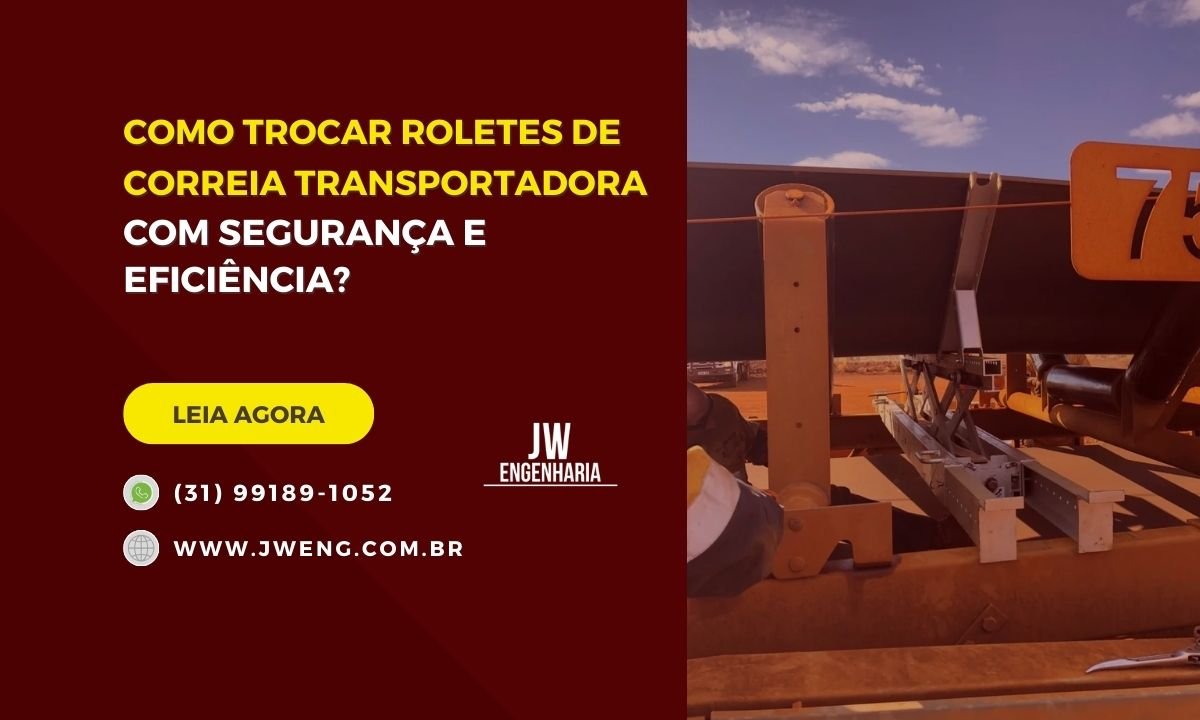 trocar roletes de correias transportadoras